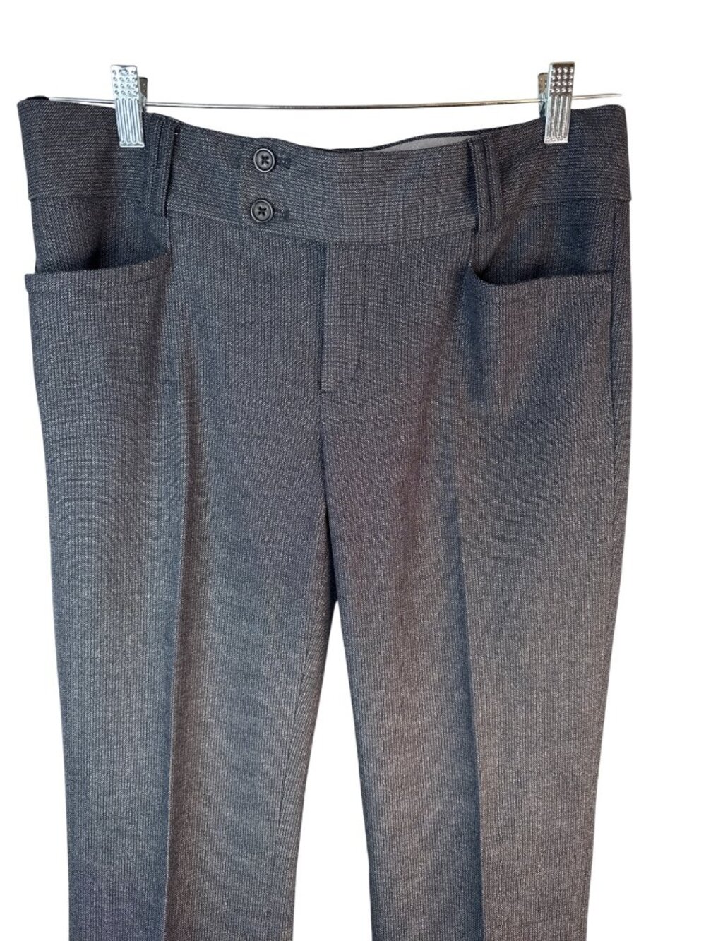Banana Republic Size 10 Womens Sloan Fit Gray Stretch Dress Pants - Picture 8 of 14